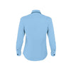 SOL'S Women's Sky Blue/Navy Baxter Long Sleeve Contrast Fitted Shirt