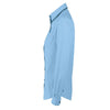 SOL'S Women's Sky Blue/Navy Baxter Long Sleeve Contrast Fitted Shirt