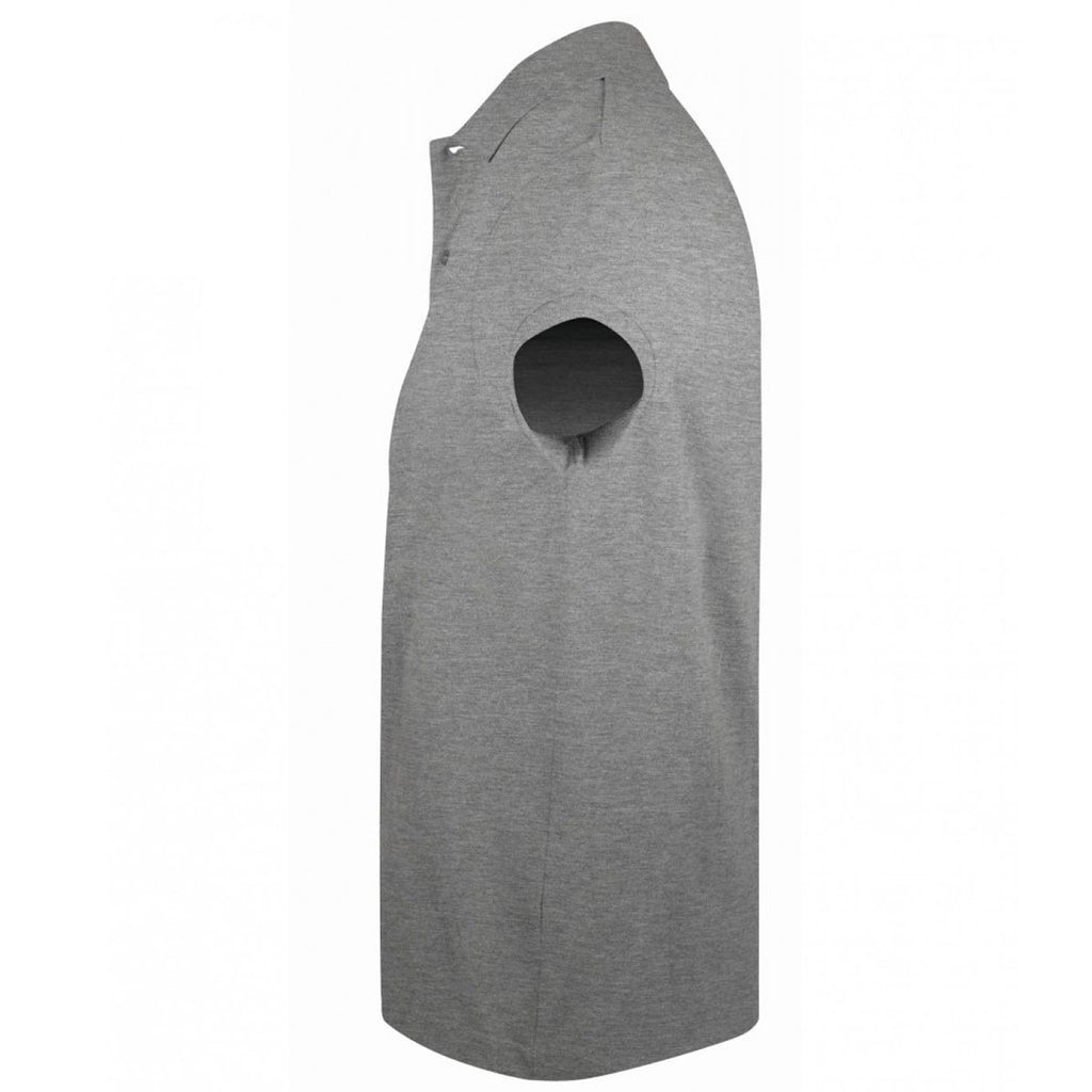 SOL'S Men's Grey Marl Prime Poly/Cotton Pique Polo Shirt