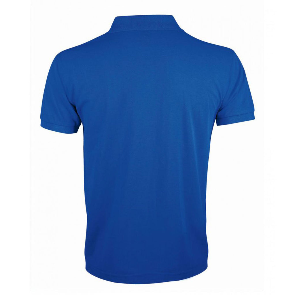 SOL'S Men's Royal Blue Prime Poly/Cotton Pique Polo Shirt