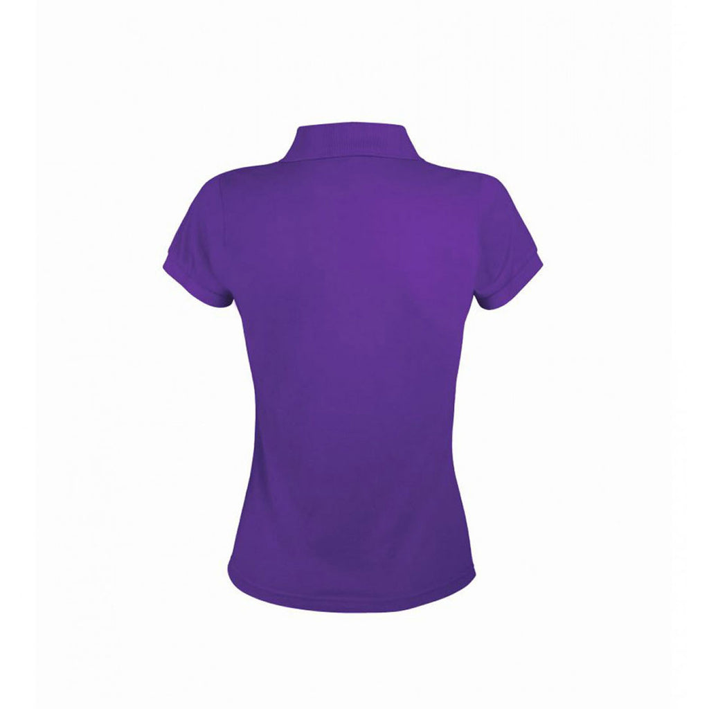 SOL'S Women's Dark Purple Prime Poly/Cotton Pique Polo Shirt