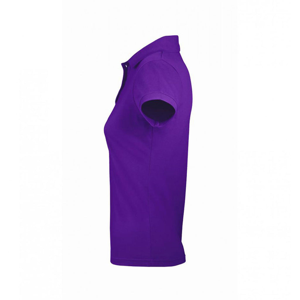 SOL'S Women's Dark Purple Prime Poly/Cotton Pique Polo Shirt