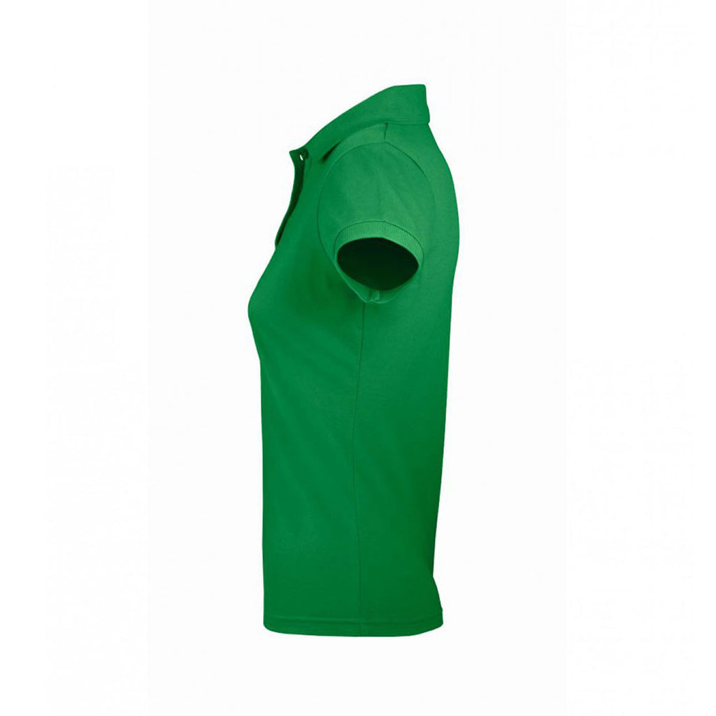 SOL'S Women's Kelly Green Prime Poly/Cotton Pique Polo Shirt