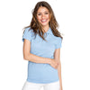 SOL'S Women's Sky Blue Prime Poly/Cotton Pique Polo Shirt