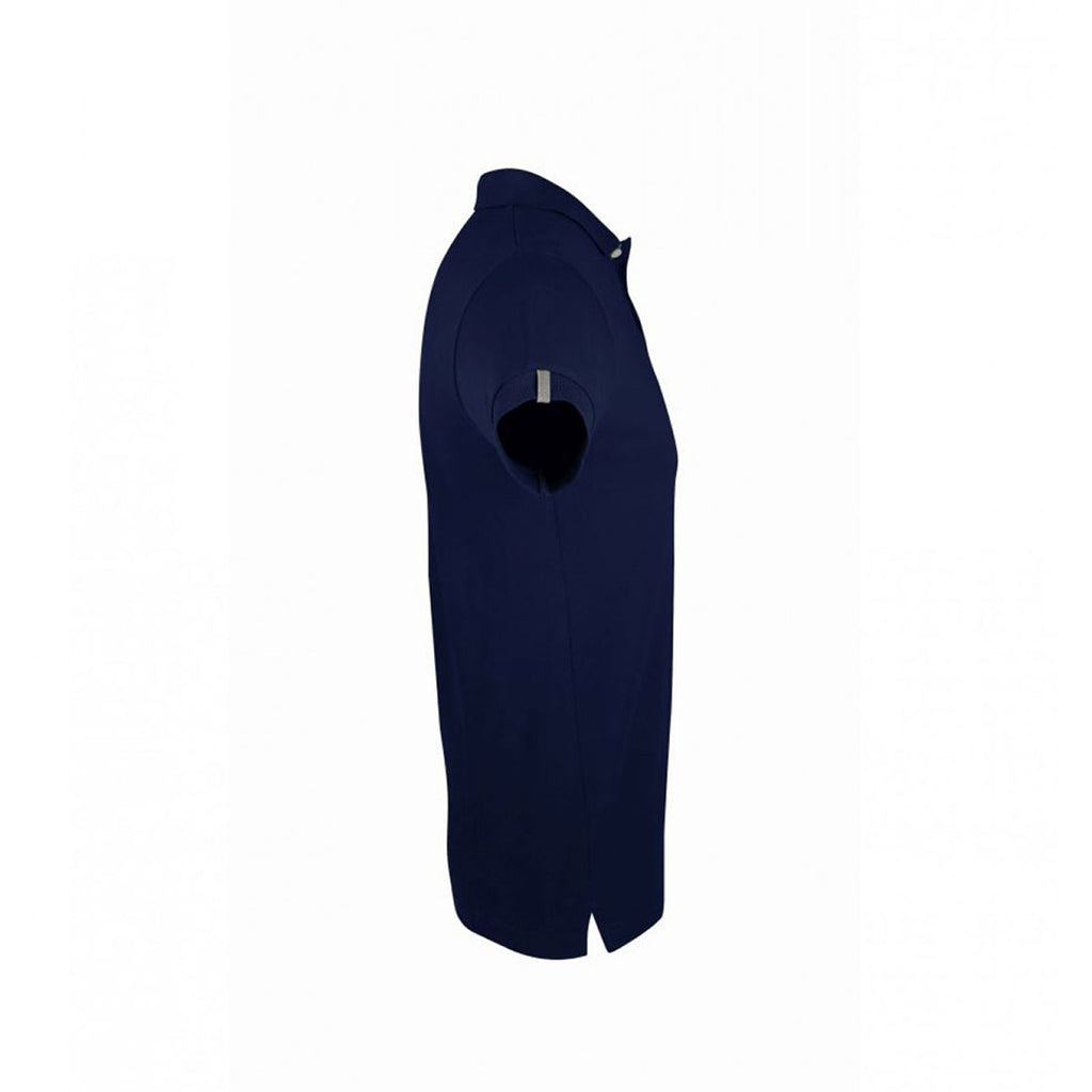 SOL'S Men's French Navy Portland Cotton Pique Polo Shirt