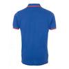 SOL'S Men's Royal/Neon Coral Pasadena Tipped Cotton Pique Polo Shirt