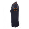 SOL'S Women's French Navy/Neon Orange Pasadena Tipped Cotton Pique Polo Shirt