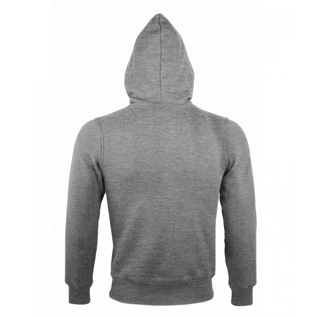 SOL'S Unisex Grey Marl Sherpa Hooded Jacket