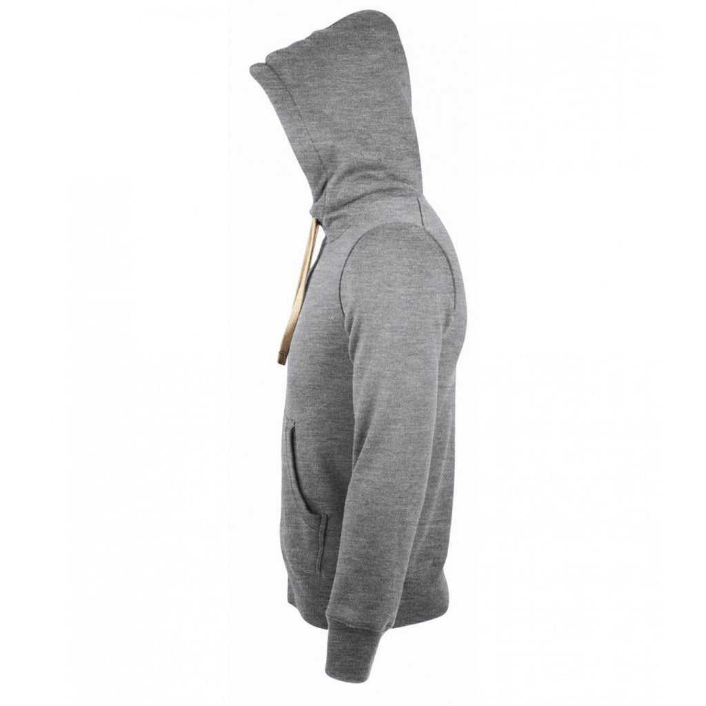 SOL'S Unisex Grey Marl Sherpa Hooded Jacket