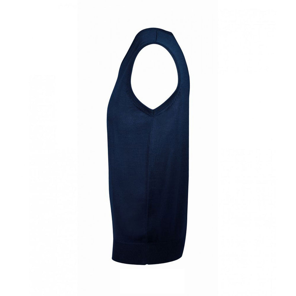SOL'S Men's Navy Gentlemen Sleeveless Cotton Acrylic V Neck Sweater