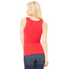 Bella + Canvas Women's Red Stretch Rib Tank