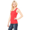 Bella + Canvas Women's Red Stretch Rib Tank