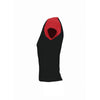 SOL'S Women's Black/Red Milky Contrast Baseball T-Shirt