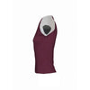 SOL'S Women's Burgundy/Grey Marl Milky Contrast Baseball T-Shirt