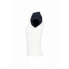 SOL'S Women's White/Navy Milky Contrast Baseball T-Shirt