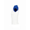 SOL'S Women's White/Royal Blue Milky Contrast Baseball T-Shirt