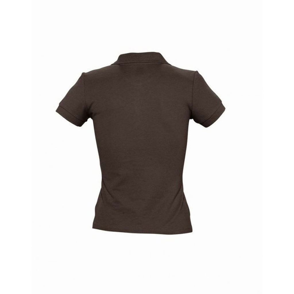 SOL'S Women's Chocolate People Cotton Pique Polo Shirt