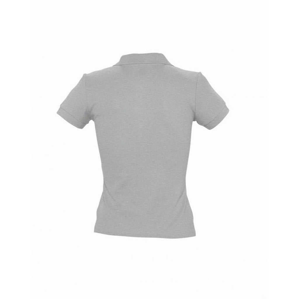 SOL'S Women's Grey Marl People Cotton Pique Polo Shirt