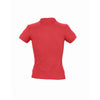 SOL'S Women's Red People Cotton Pique Polo Shirt