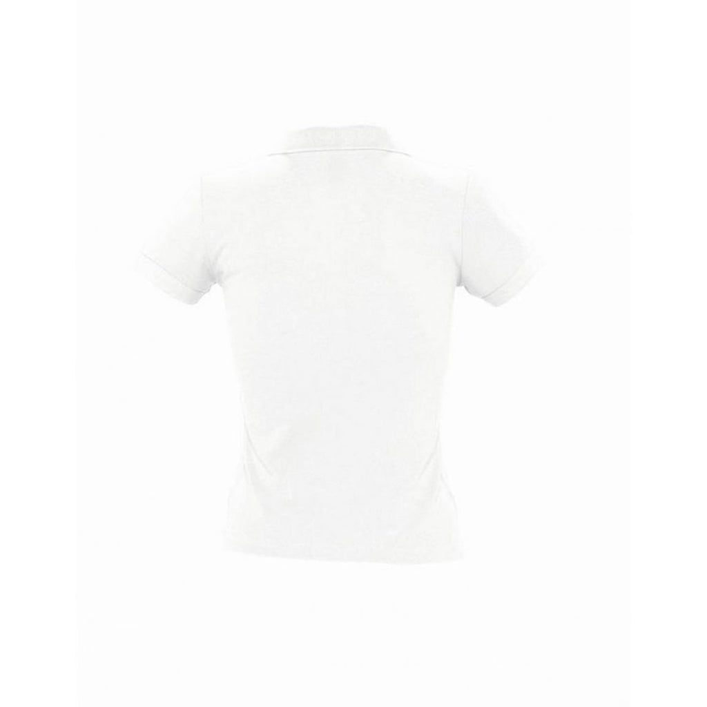 SOL'S Women's White People Cotton Pique Polo Shirt