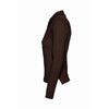 SOL'S Women's Chocolate Podium Long Sleeve Cotton Pique Polo Shirt