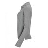 SOL'S Women's Grey Marl Podium Long Sleeve Cotton Pique Polo Shirt