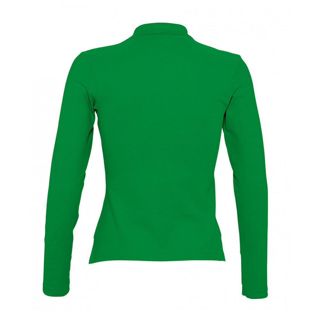 SOL'S Women's Kelly Podium Long Sleeve Cotton Pique Polo Shirt