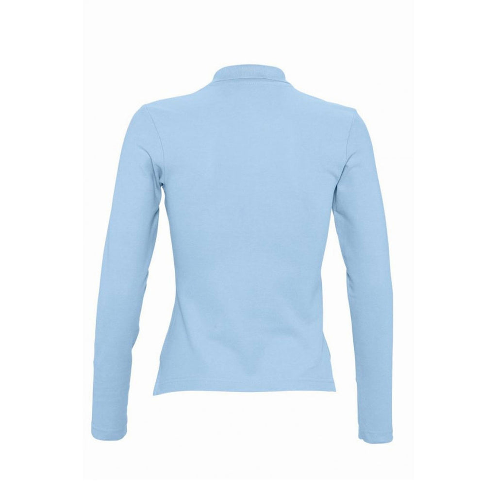 SOL'S Women's Sky Podium Long Sleeve Cotton Pique Polo Shirt