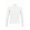 SOL'S Women's White Podium Long Sleeve Cotton Pique Polo Shirt
