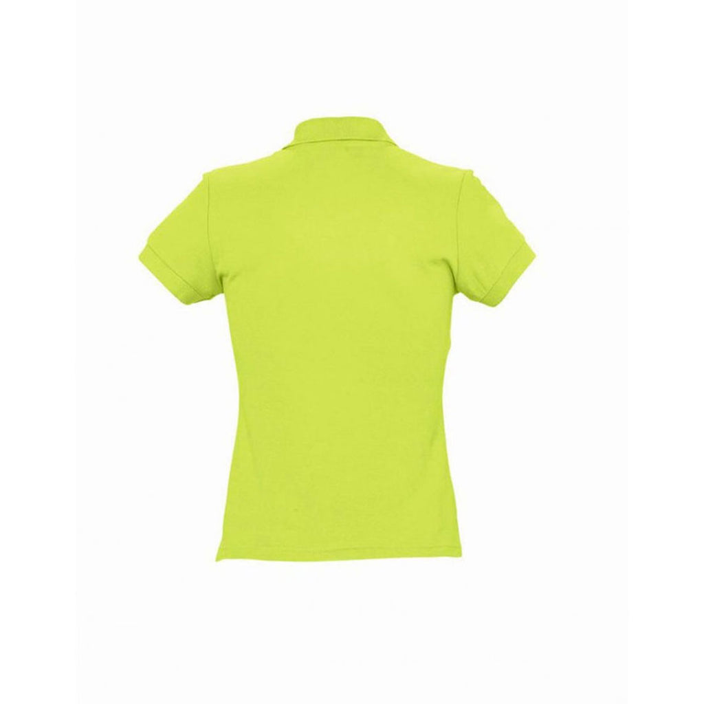 SOL'S Women's Apple Green Passion Cotton Pique Polo Shirt