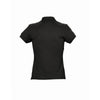 SOL'S Women's Black Passion Cotton Pique Polo Shirt