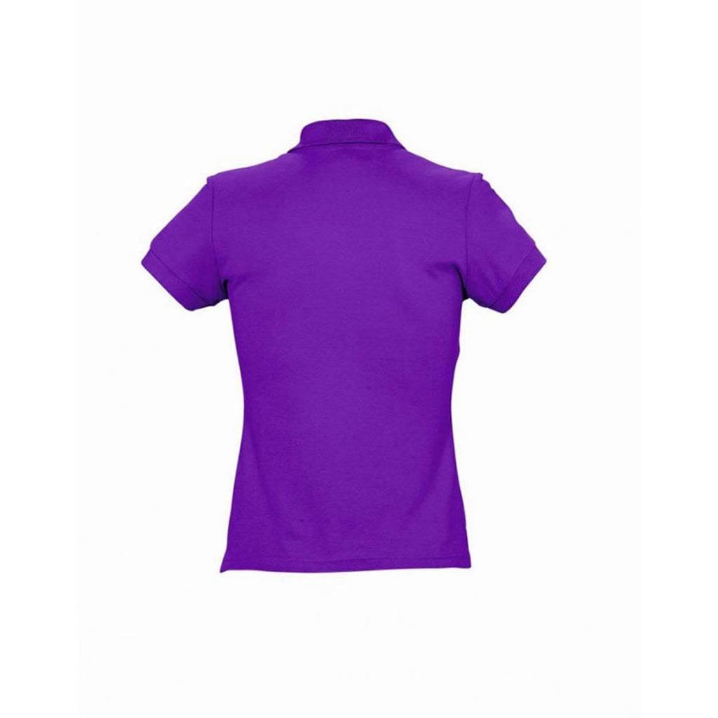 SOL'S Women's Dark Purple Passion Cotton Pique Polo Shirt