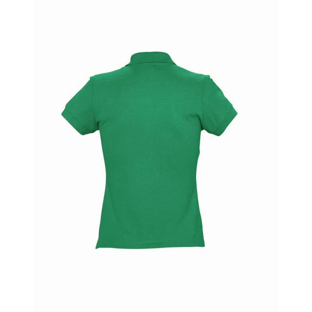 SOL'S Women's Kelly Green Passion Cotton Pique Polo Shirt