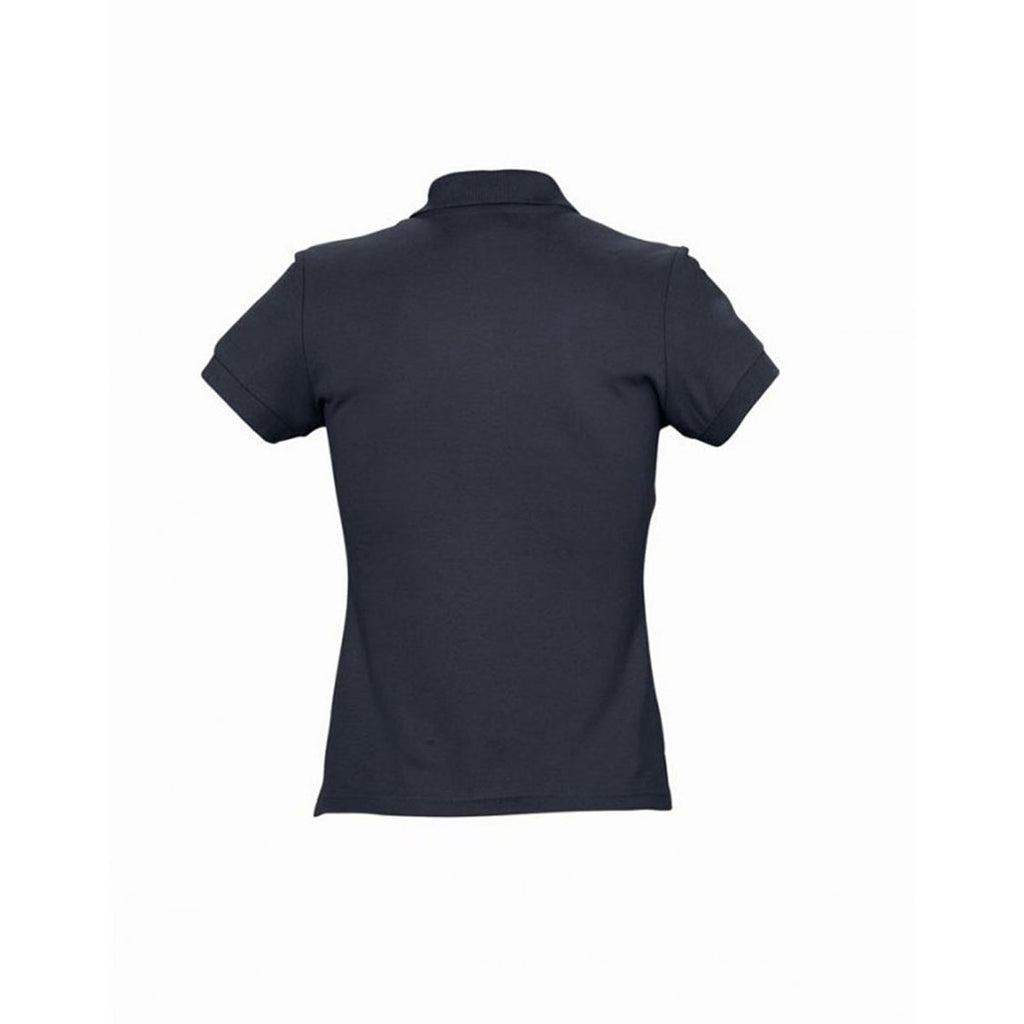 SOL'S Women's Navy Passion Cotton Pique Polo Shirt
