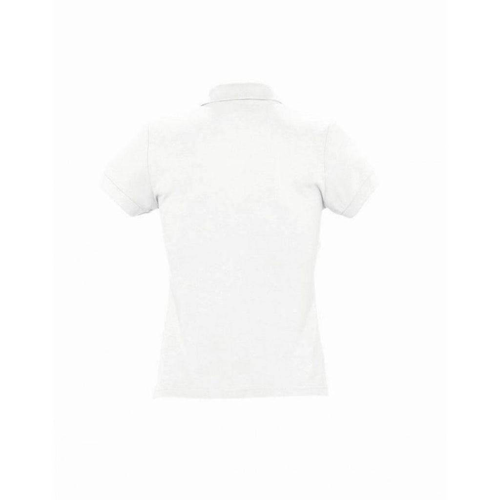 SOL'S Women's White Passion Cotton Pique Polo Shirt