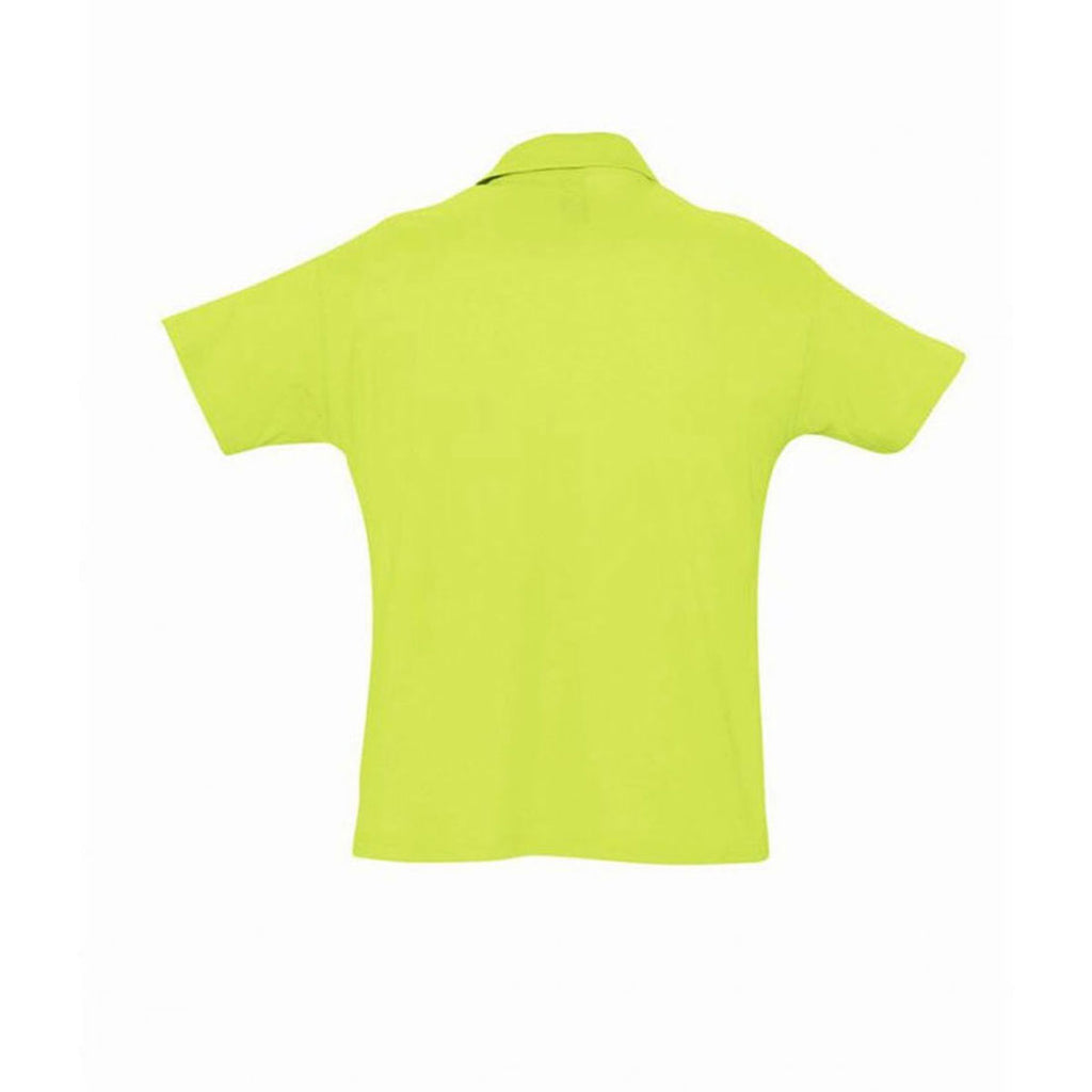 SOL'S Men's Apple Green Summer II Cotton Pique Polo Shirt