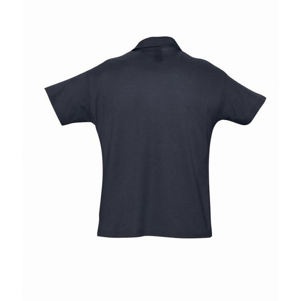 SOL'S Men's Navy Summer II Cotton Pique Polo Shirt