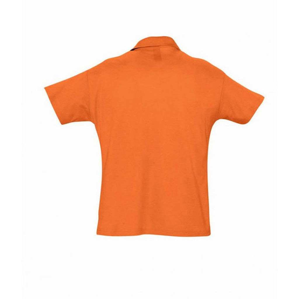 SOL'S Men's Orange Summer II Cotton Pique Polo Shirt