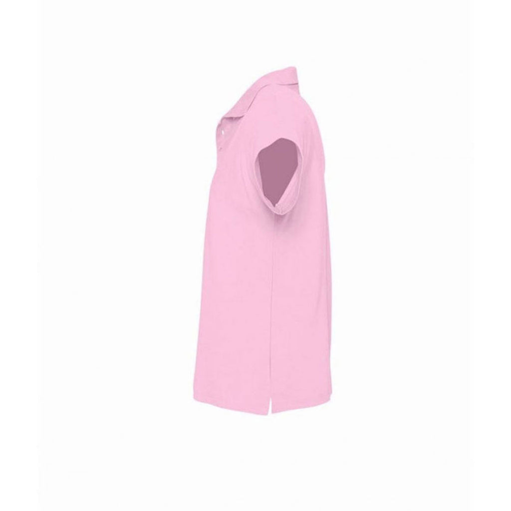 SOL'S Men's Pink Summer II Cotton Pique Polo Shirt