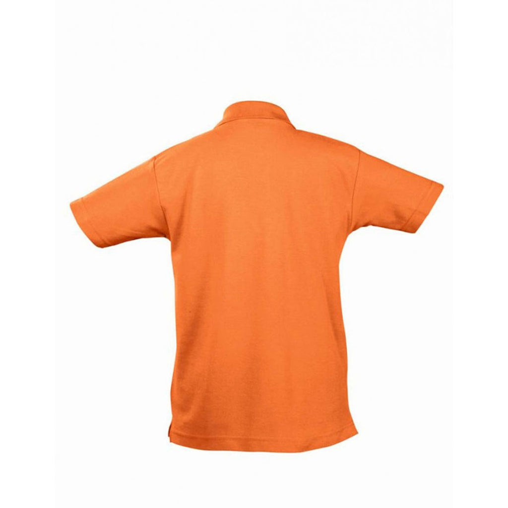 SOL'S Youth Orange Summer II Cotton Pique Polo Shirt