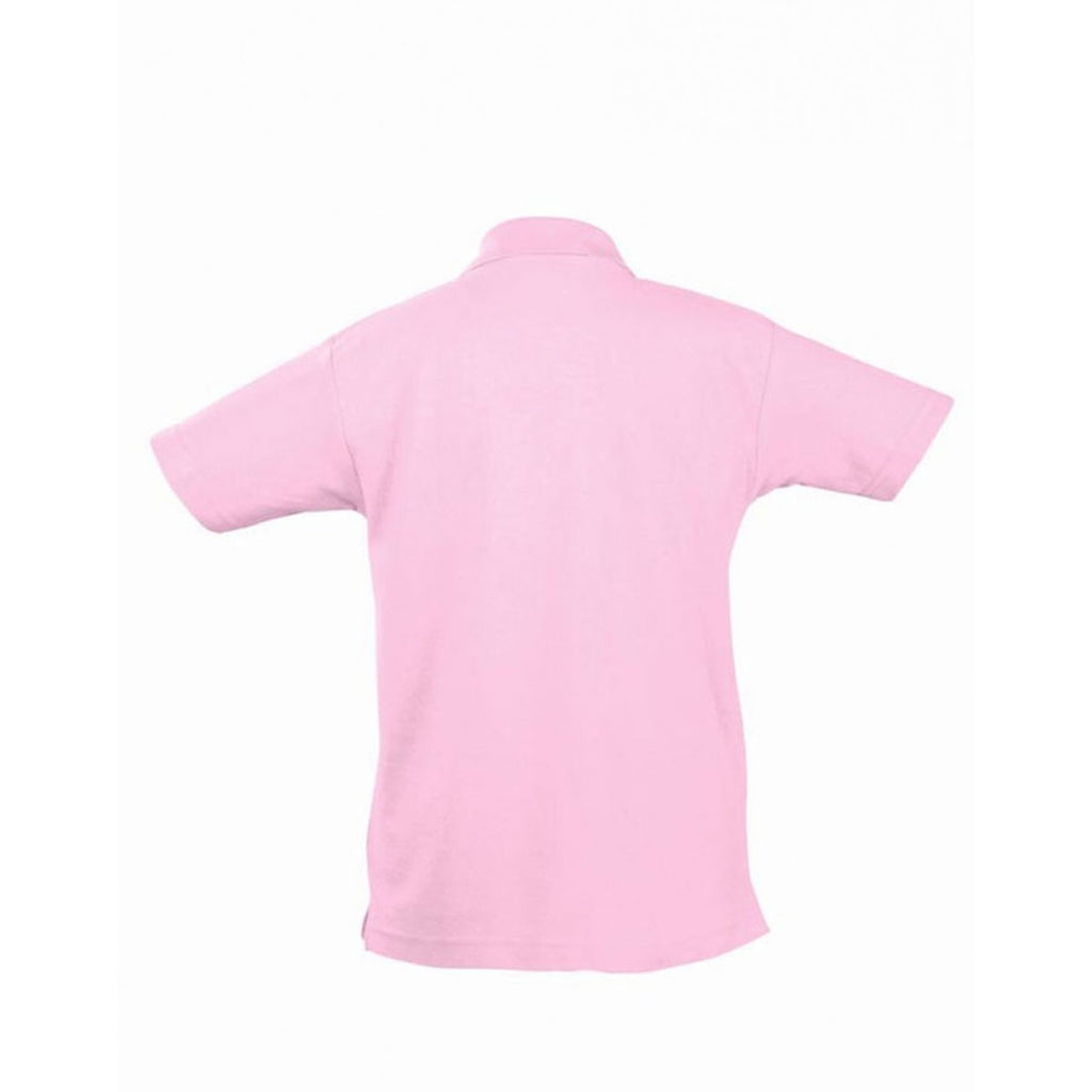 SOL'S Youth Pink Summer II Cotton Pique Polo Shirt