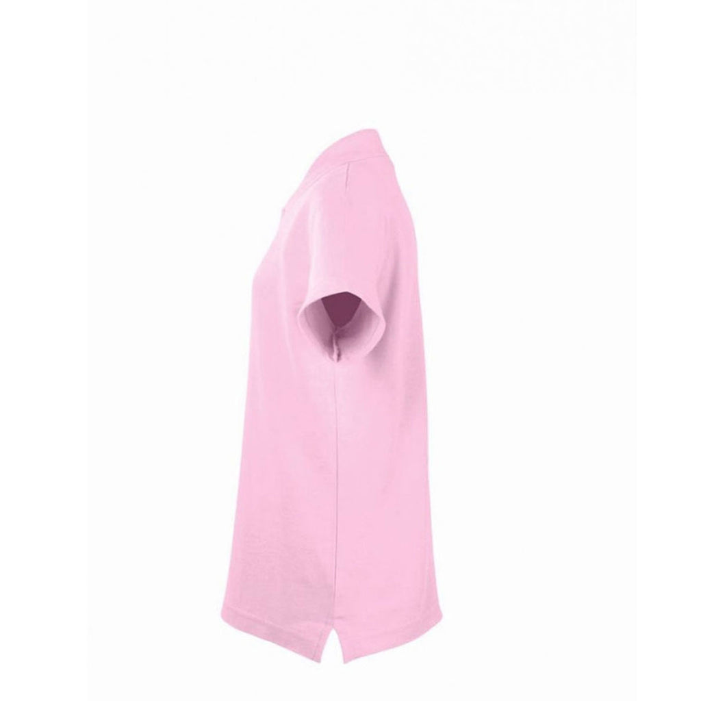 SOL'S Youth Pink Summer II Cotton Pique Polo Shirt