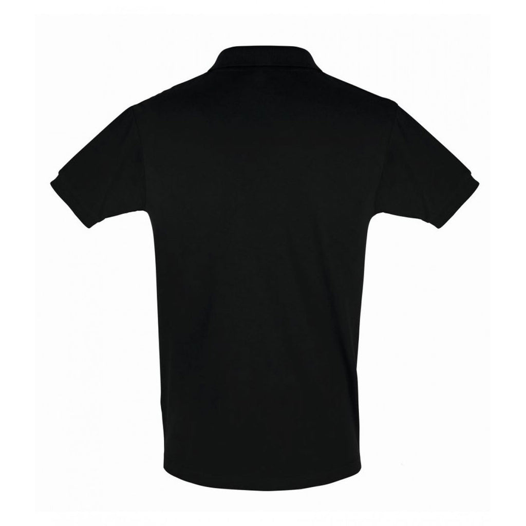 SOL'S Men's Black Perfect Cotton Pique Polo Shirt