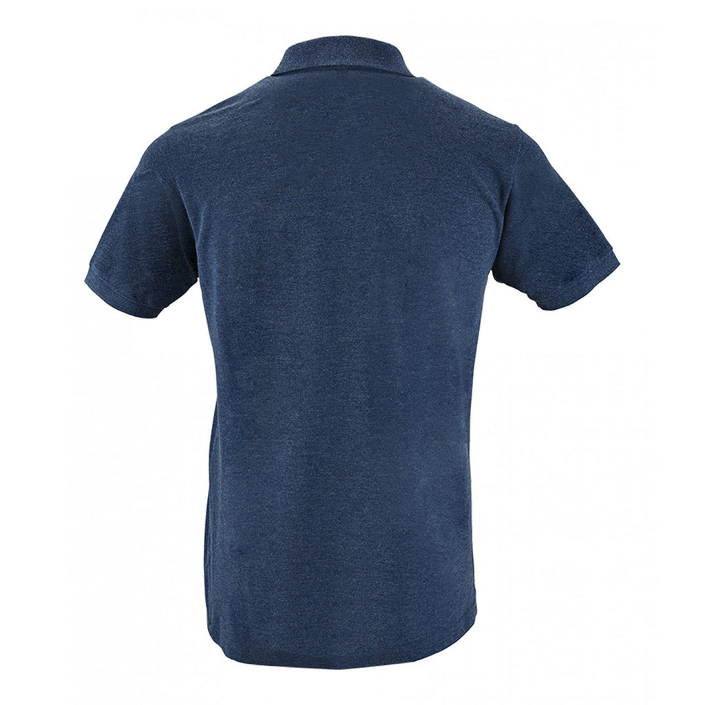 SOL'S Men's Heather Denim Perfect Cotton Pique Polo Shirt