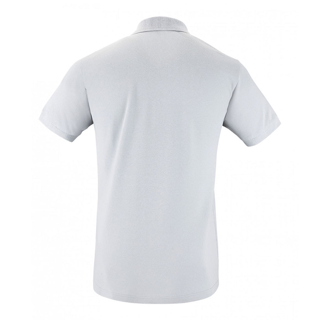 SOL'S Men's Pure Grey Perfect Cotton Pique Polo Shirt