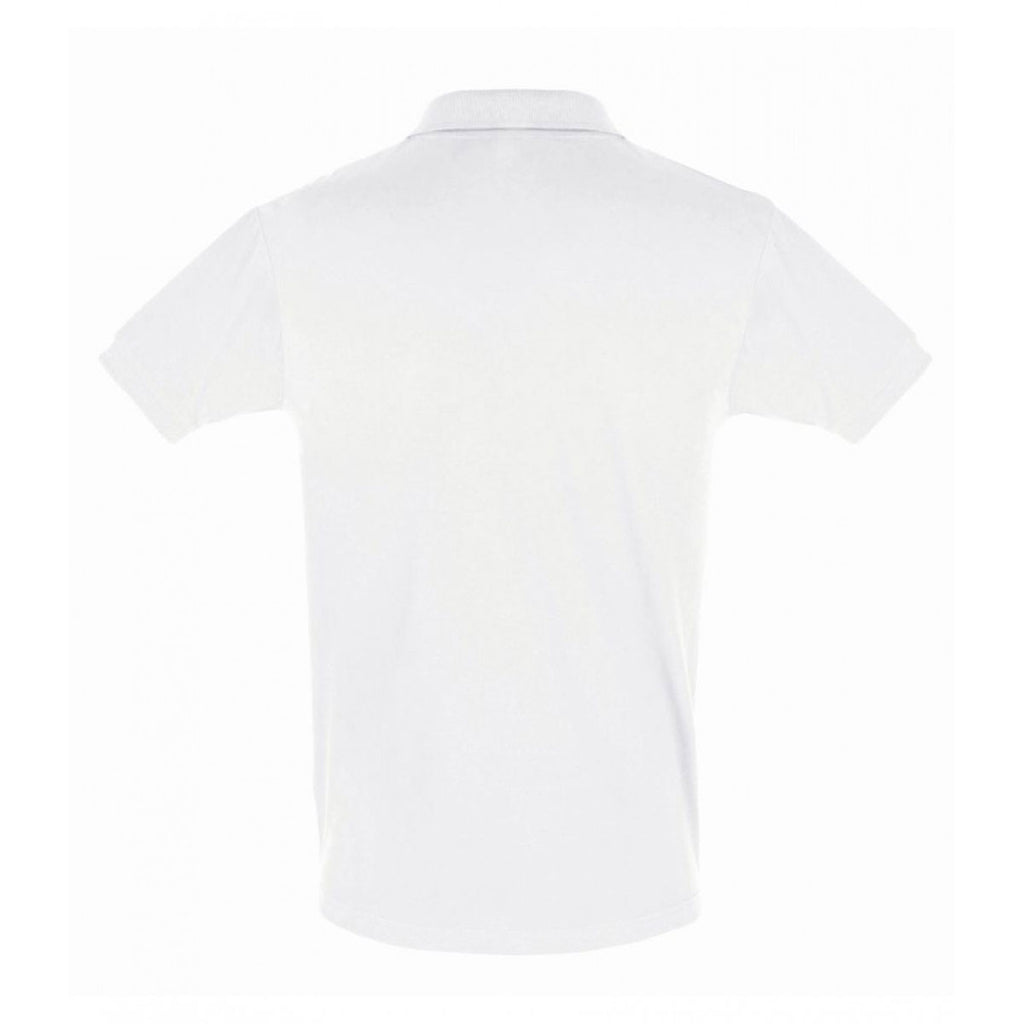 SOL'S Men's White Perfect Cotton Pique Polo Shirt