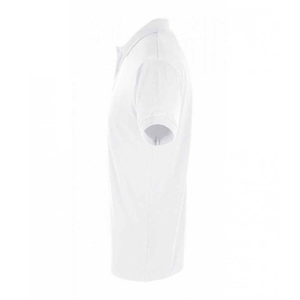 SOL'S Men's White Perfect Cotton Pique Polo Shirt