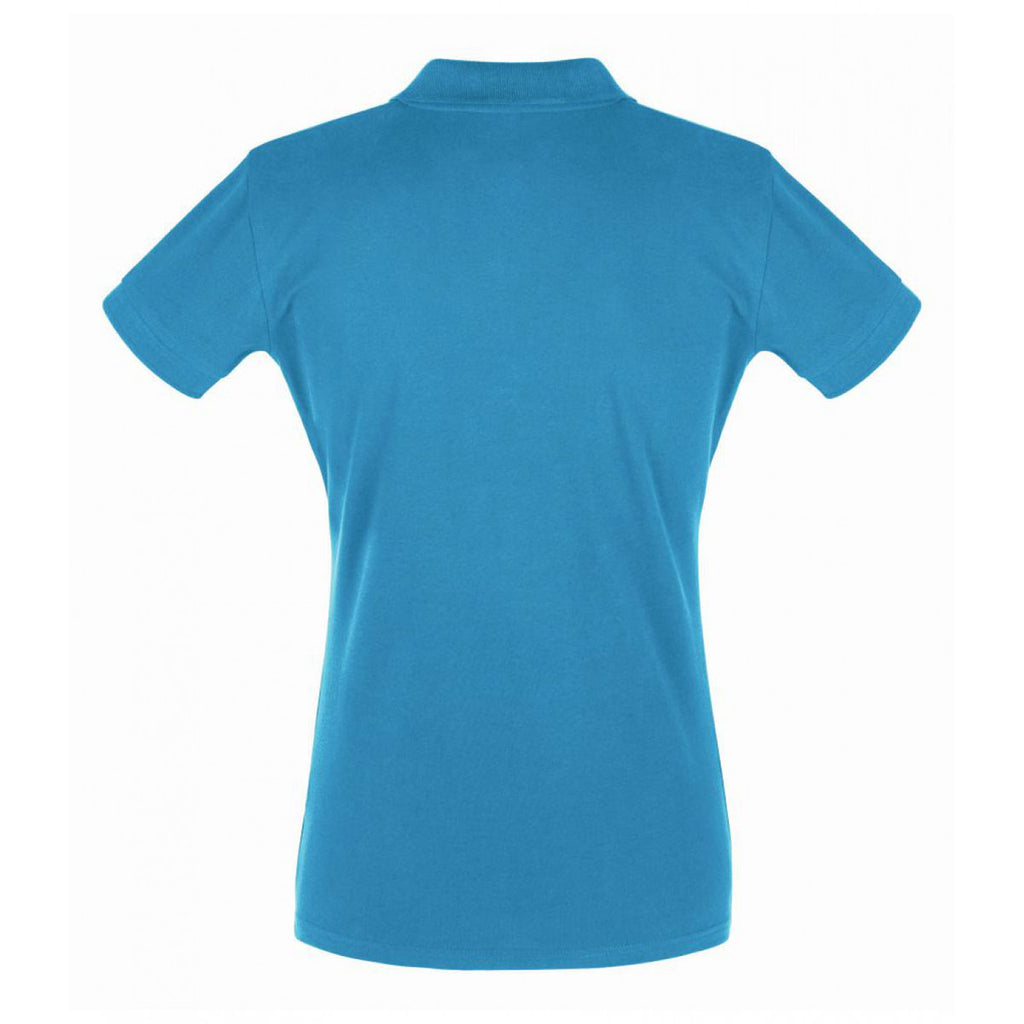 SOL'S Women's Aqua Perfect Cotton Pique Polo Shirt