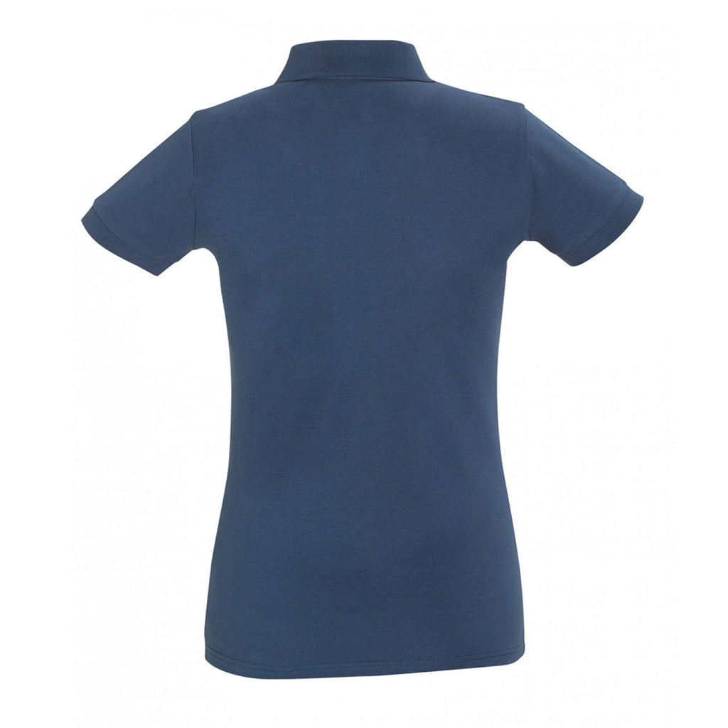 SOL'S Women's Denim Perfect Cotton Pique Polo Shirt