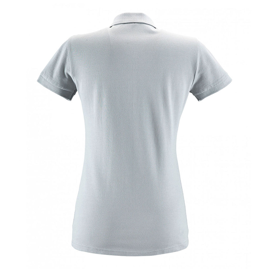 SOL'S Women's Pure Grey Perfect Cotton Pique Polo Shirt